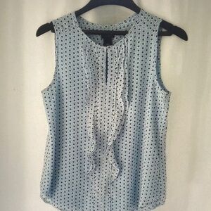 Ann Taylor Factory Light Blue Eyelet Blouse